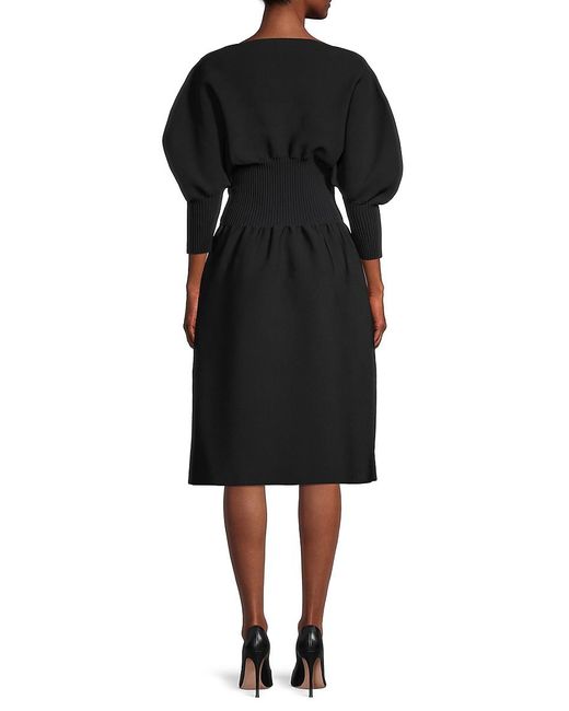 Bottega Veneta Black Cinched-waist Dress