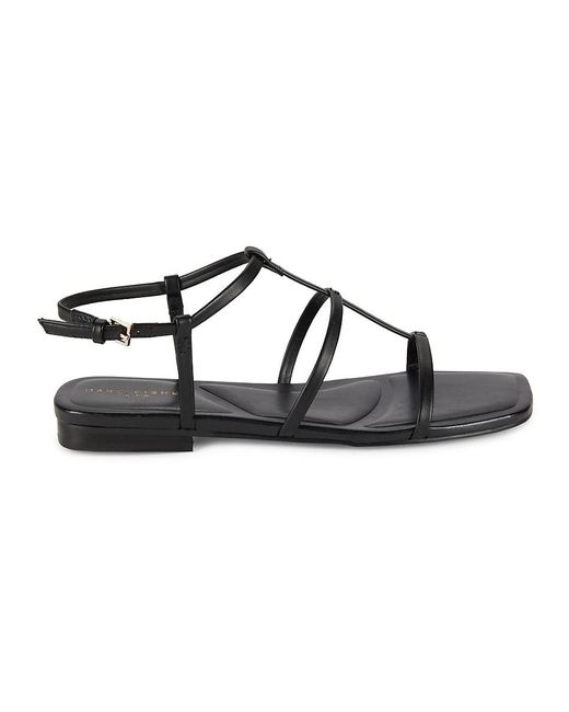 Marc Fisher Black Marris 19Mm Strappy Flat Sandals