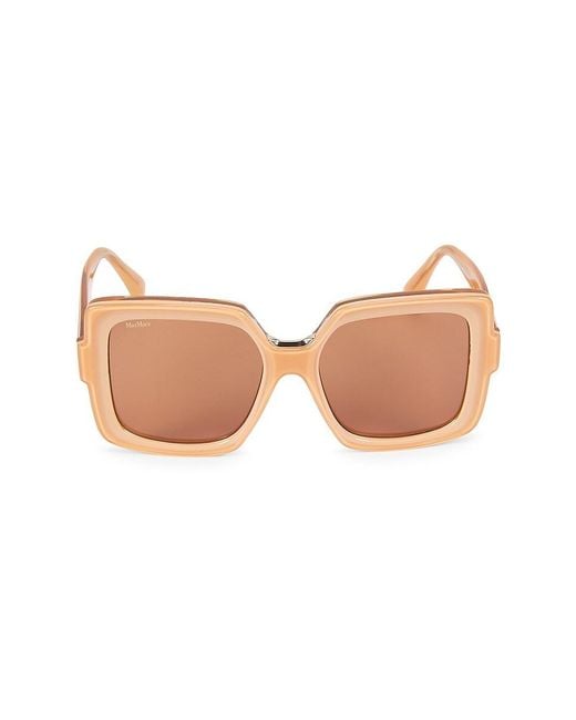 Max Mara Pink 56Mm Square Sunglasses
