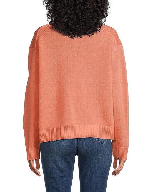 Twp Orange Dropped Shoulder Cashmere Sweater