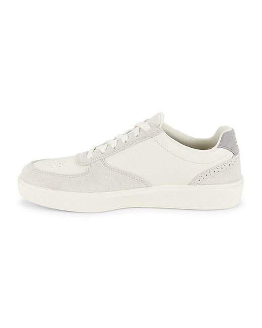 Cole Haan White Grand Crosscourt Leather & Suede Sneakers for men