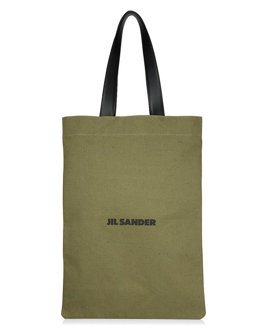 【送料&関税込】Jil Sander Large Book Tote Book Tote Shopper Bag - Jil Sander - Cotton - Black