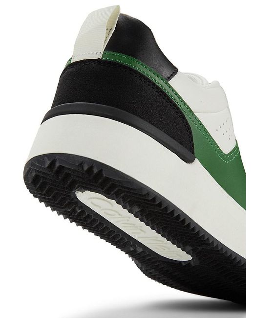 Calvin Klein Green Blayne Colorblock Low-Top Sneakers for men