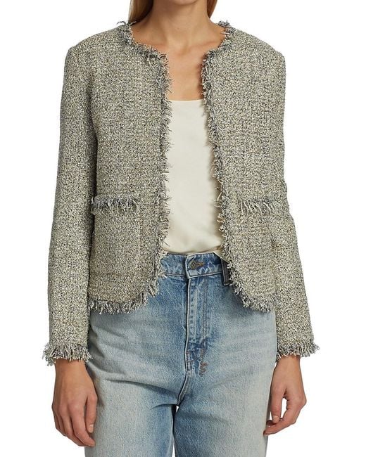 Kate Spade Metallic Tweed Jacket | Lyst