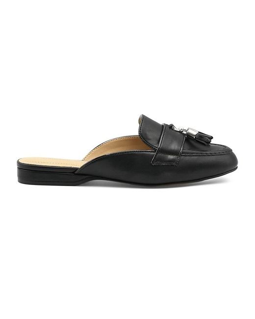 Adrienne Vittadini Black Saige Tassel Mules