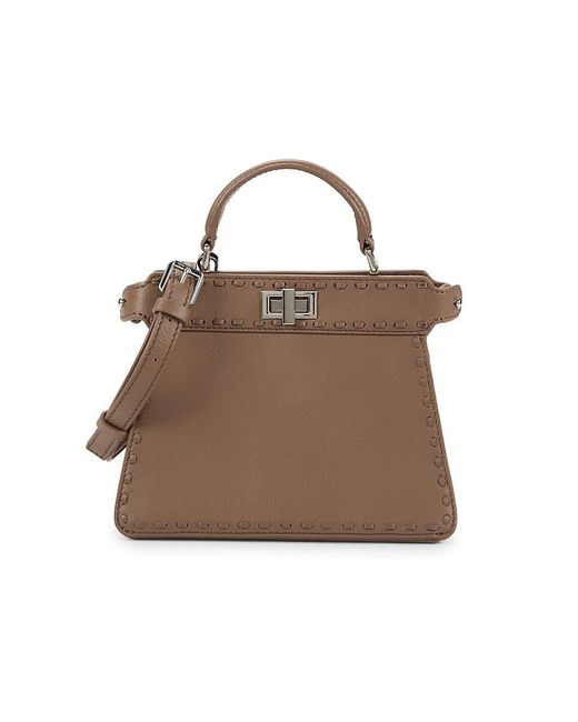 Walter Baker Brown Reed Mini Leather Top Handle Bag