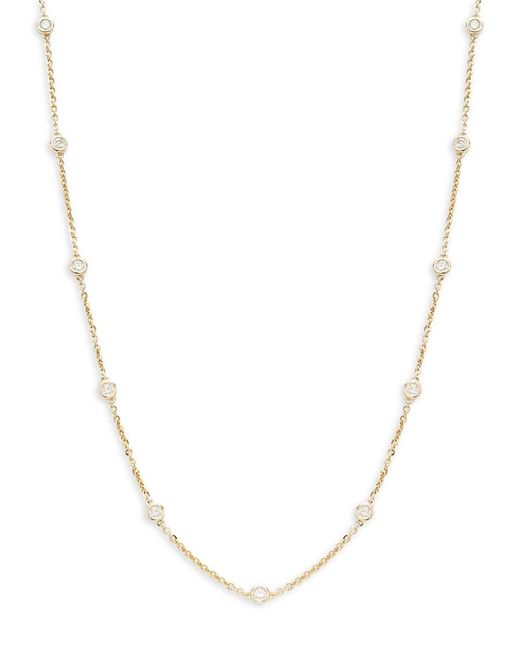 Saks Fifth Avenue 14k Yellow Gold & 0.7 Tcw Diamond Station Necklace in