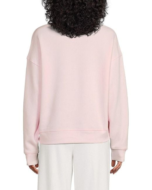Tommy Hilfiger White Raglan-Sleeve Cotton-Blend Sweatshirt
