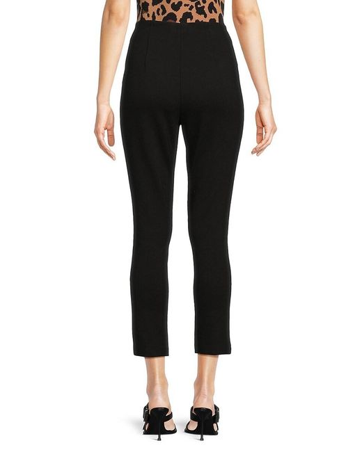 Calvin Klein Black Solid Cropped Leggings