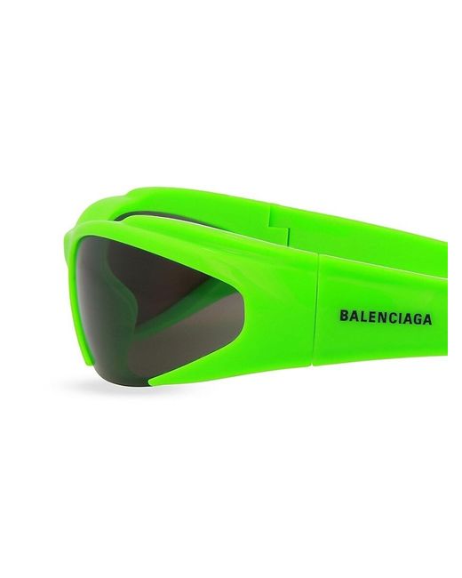 Balenciaga Green 80mm Shield Sunglasses