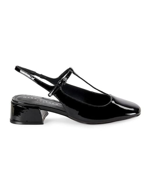 Marc Fisher Black Folly Metallic Leather Blend Pumps