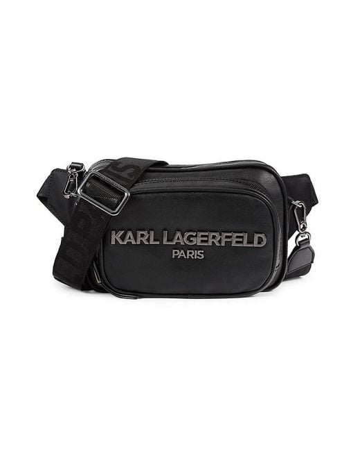 Karl Lagerfeld Black Voyage Convertible Belt Bag