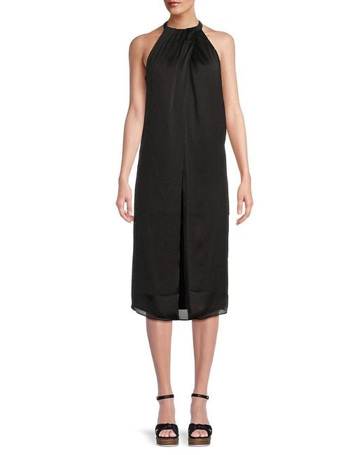 BCBGMAXAZRIA Halter Midaxi Dress in Black | Lyst