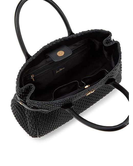 Sam Edelman Black Rowan Braided Top Handle Bag