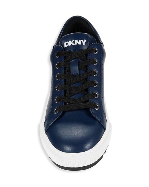 DKNY Black Leather Sneakers for men