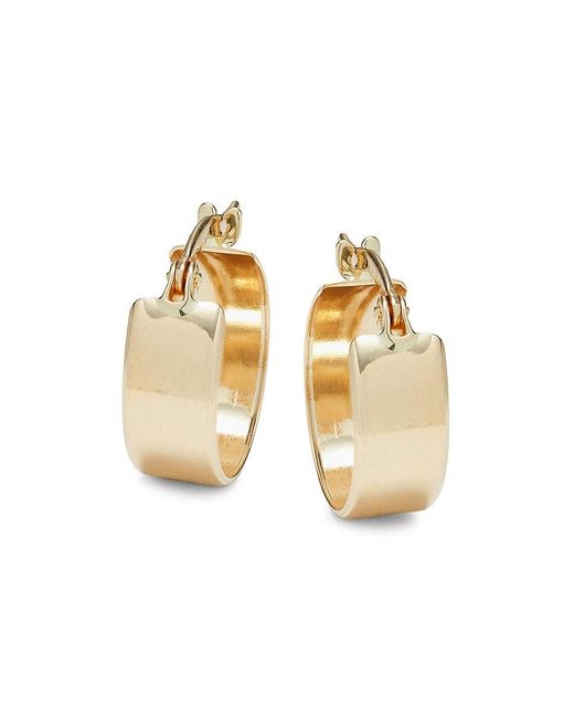 Saks Fifth Avenue 14k Yellow Gold Huggie Hoop Earrings in Metallic | Lyst UK