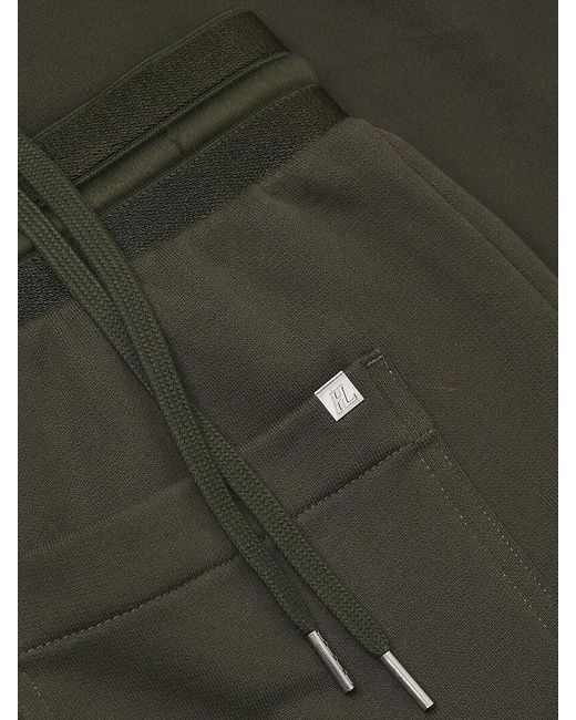 Helmut Lang Green Curve Combed Cotton Jogger Sweatpants for men