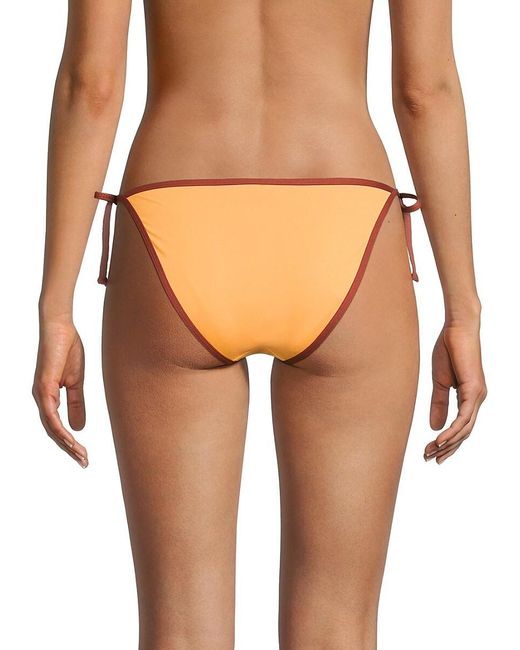 WeWoreWhat Orange Tie Bikini Bottom