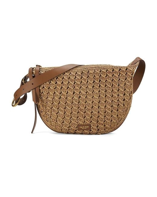 Rag & Bone Brown Medium Mercer Straw Shoulder Bag