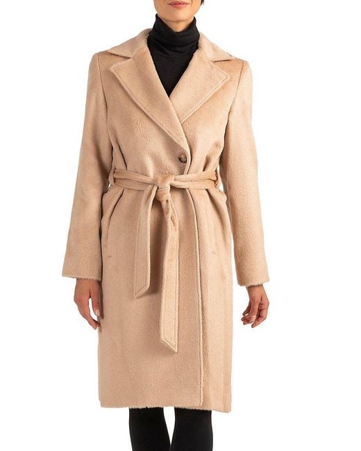 sofia cashmere belted coat