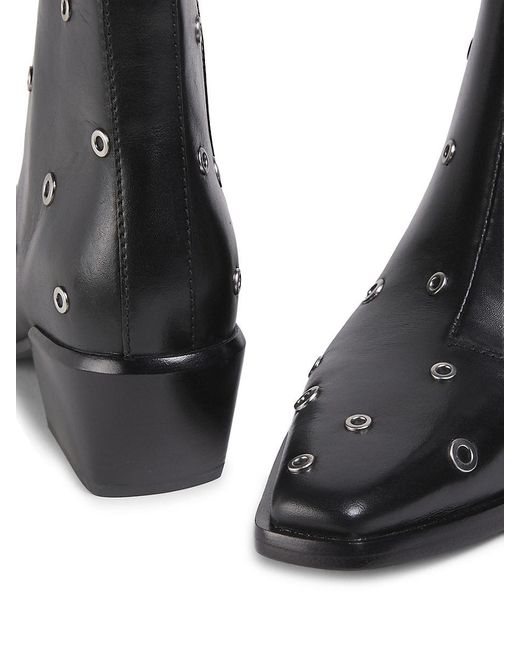 Rag & Bone Black Joni 50Mm Grommet Leather Boots