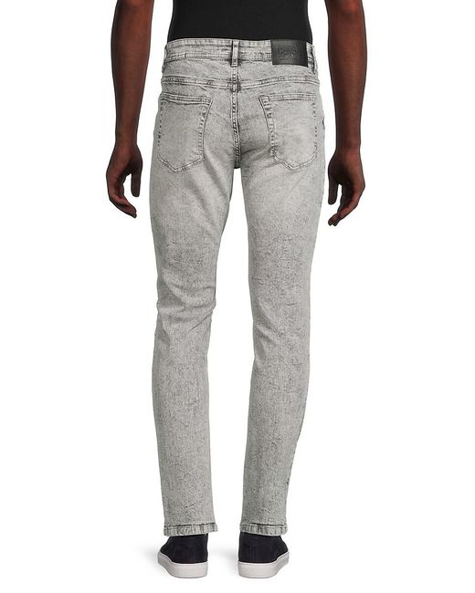 Class Roberto Cavalli Gray High Rise Faded Jeans for men