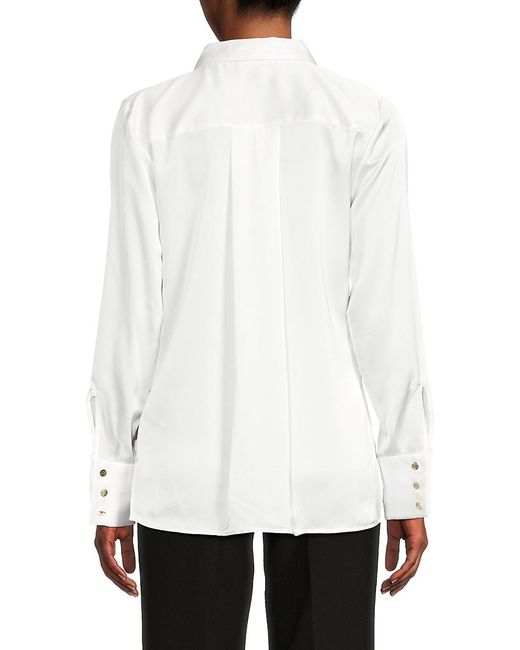 Karl Lagerfeld White Satin Shirt