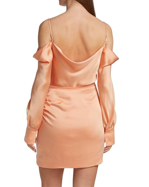 Jonathan Simkhai Natural Velma Off The Shoulder Mini Dress