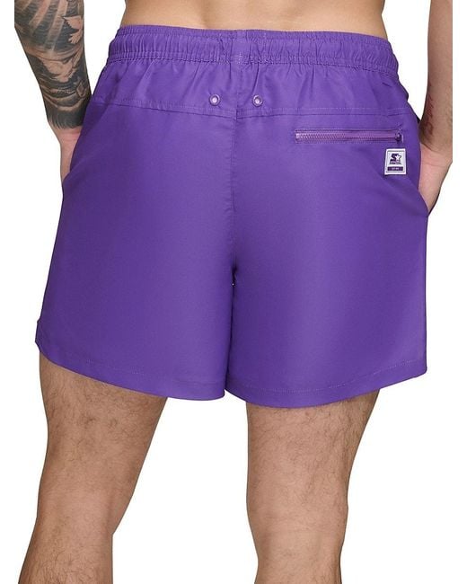 Starter White Logo Volleyball Shorts for men