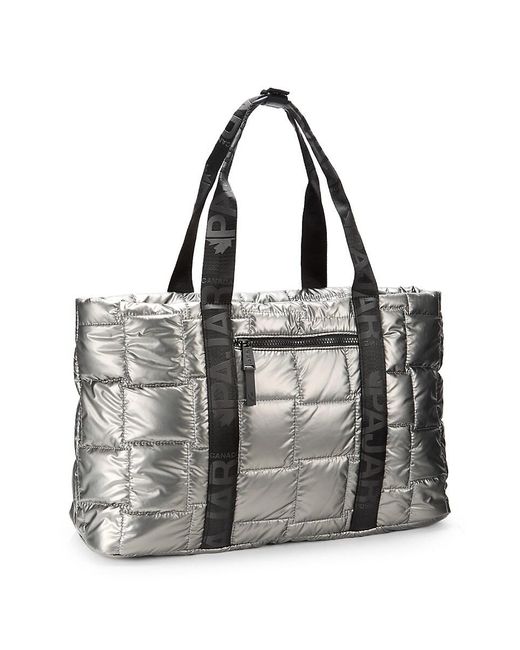 Pajar Gray Quilted Shoulder Bag