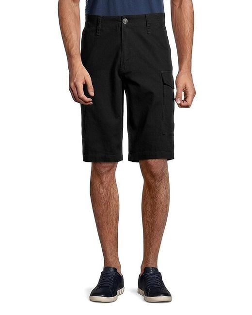 True Religion Cotton Cargo Shorts in Onyx (Black) for Men | Lyst