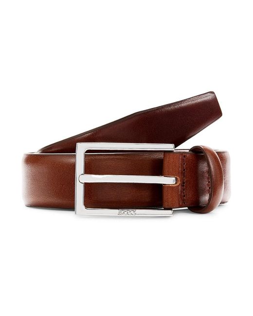 Boss Brown Leather Belt for men