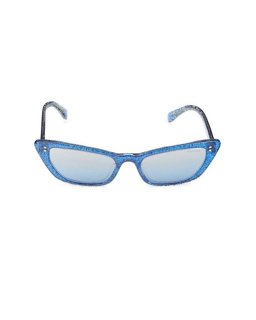 Miu Miu 53mm Cat Eye Sunglasses in Blue | Lyst