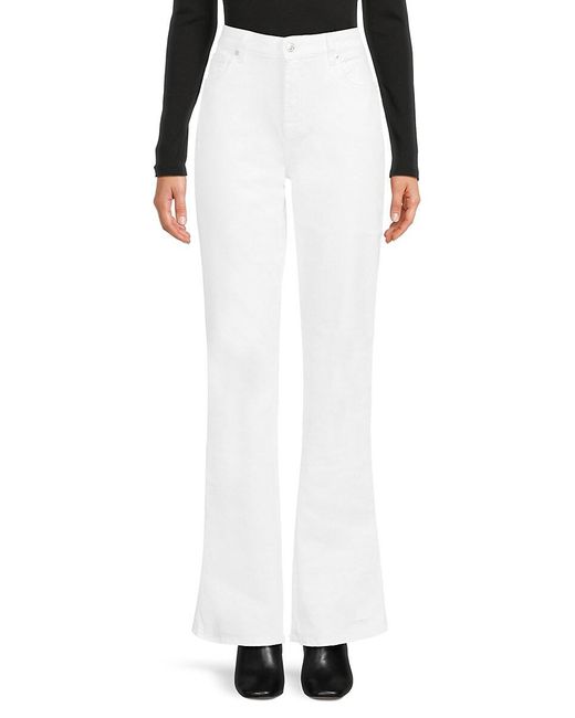 7 For All Mankind White Kimmie Bootcut Jeans