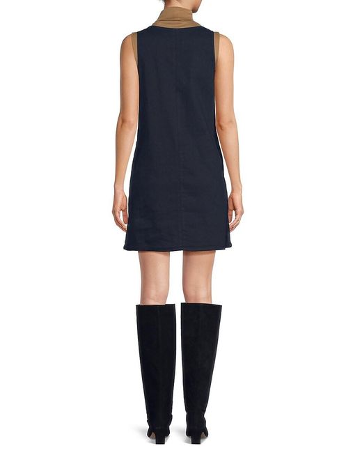 Rag & Bone Blue Nala A-Line Minidress