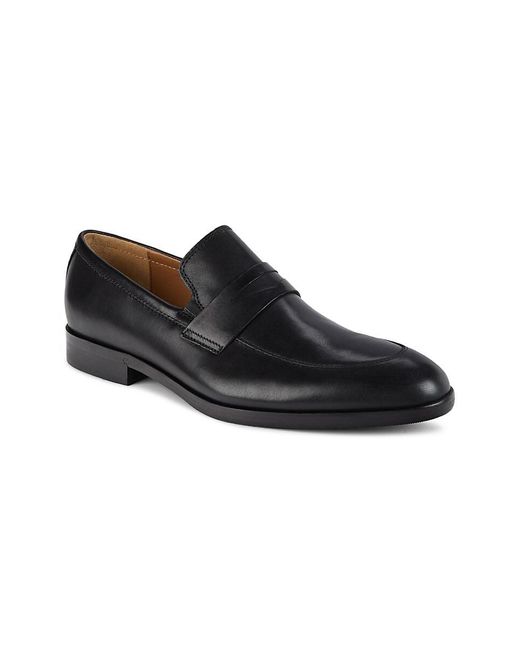 BOSS by HUGO BOSS Modern Leather Penny Loafers in Black for Men | Lyst  Australia