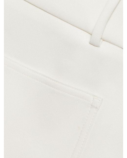 Reiss White Priya Seamed Flare Trousers