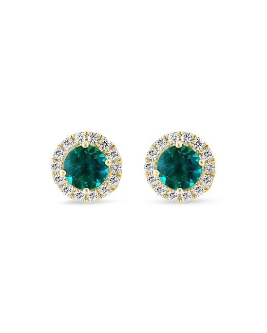 Effy Blue 14K, Lab Grown & Lab Grown Diamond Stud Earrings