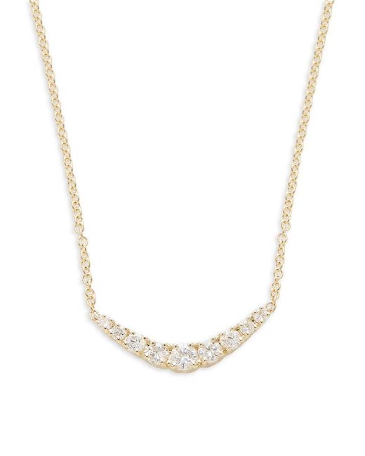 Saks Fifth Avenue White 14K & 0.23 Tcw Lab-Grown Diamond Necklace