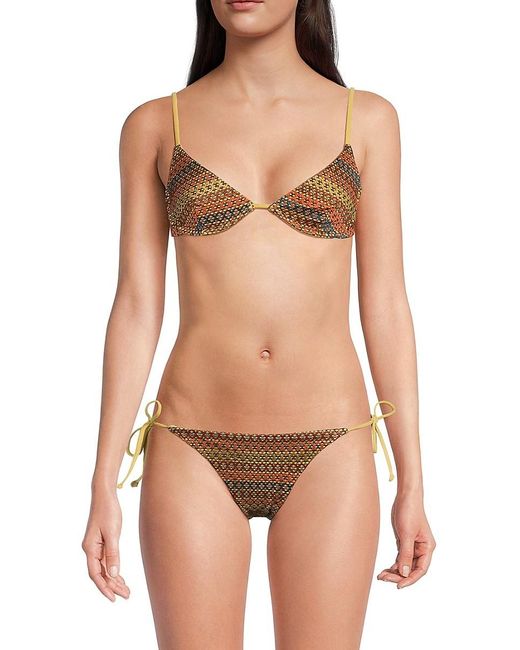 Onia Natural Liana Printed Bikini Top