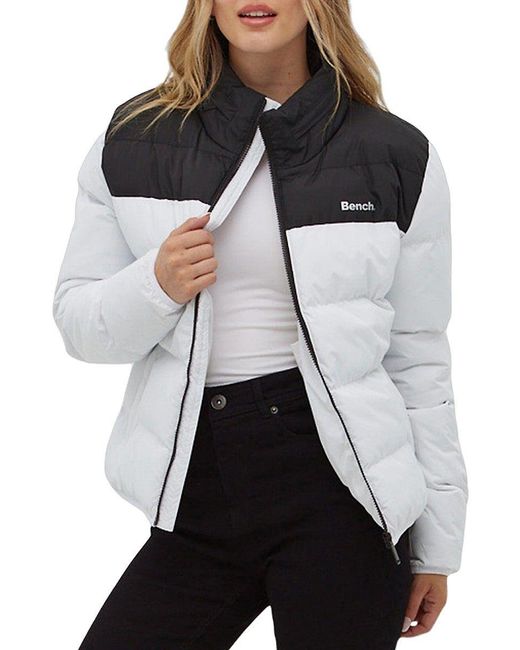 Bench . Alvara Two Tone Puffer Jacket in Black Lyst