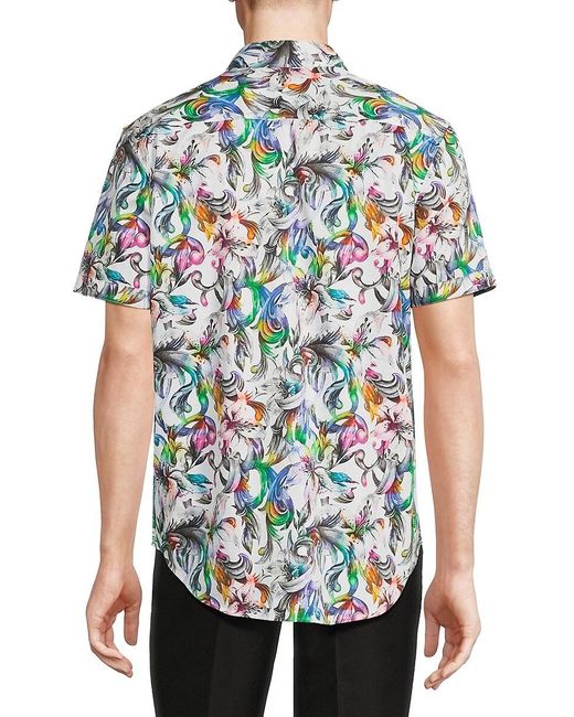 Robert Graham White Daponte Floral Shirt for men