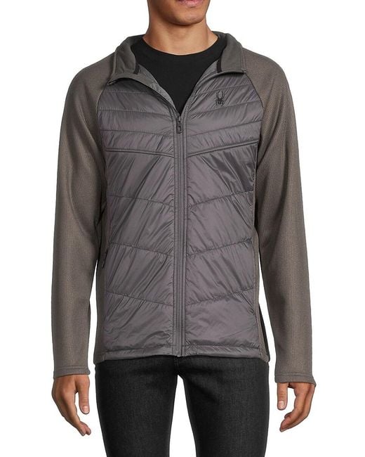 Spyder Gray Nova Hybrid Jacket for men