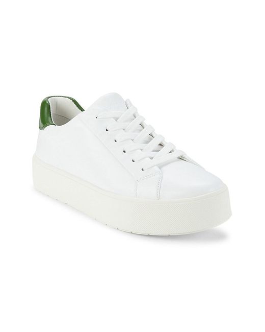 Vince White Benfield Leather Sneakers