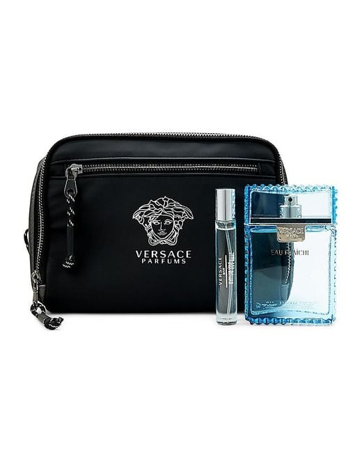 Versace Black 3-piece Eau Fraîche & Cosmetic Bag Set for men