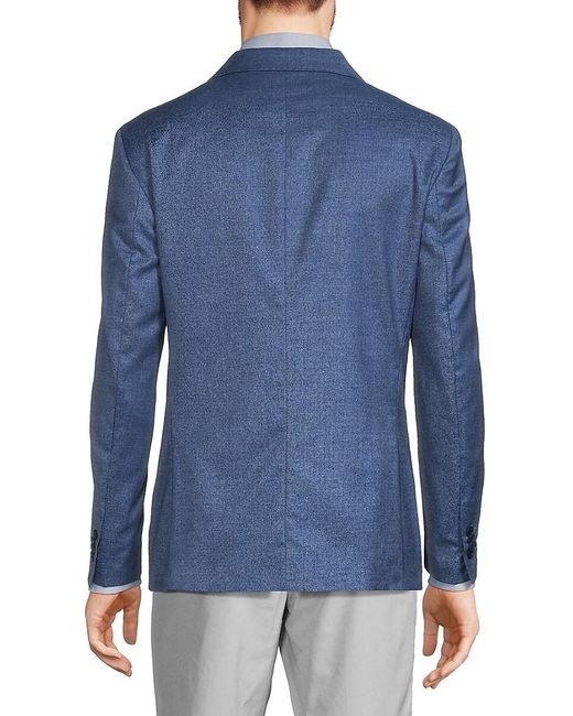 Tailorbyrd Blue Cross Dyed Notch Lapel Sportcoat for men