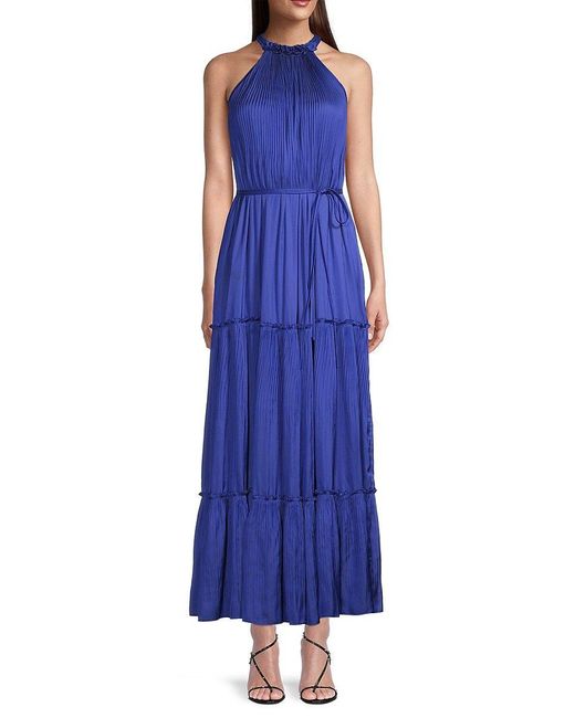 Kobi Halperin Carmen Tiered Maxi Dress in Blue | Lyst