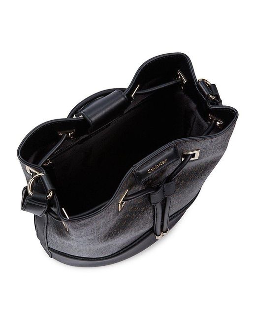 Calvin Klein Ash Crossbody Bucket Bag in Black Lyst