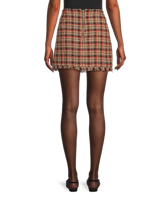 Walter Baker Multicolor Reba Fringe Hem Miniskirt