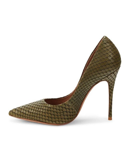 BCBGMAXAZRIA Nova Textured Leather Pumps in Metallic Lyst